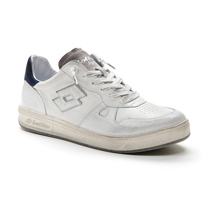 White Lotto Signature Crack Men's Sneakers | Lotto-40555