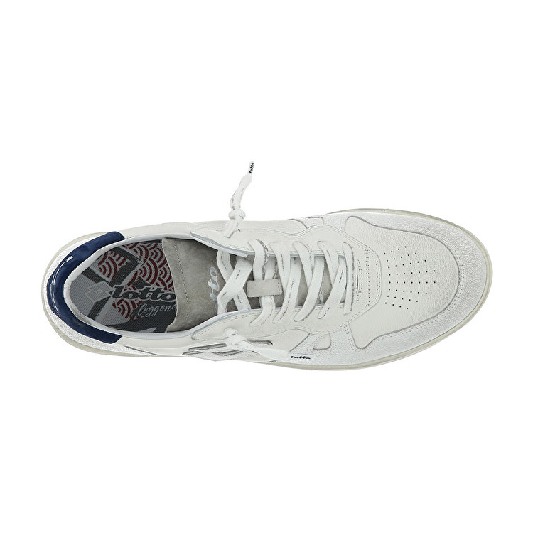 White Lotto Signature Crack Men's Sneakers | Lotto-40555