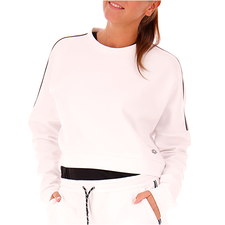 White Lotto Trng Sweat W Women's Sweatshirt | Lotto-32557