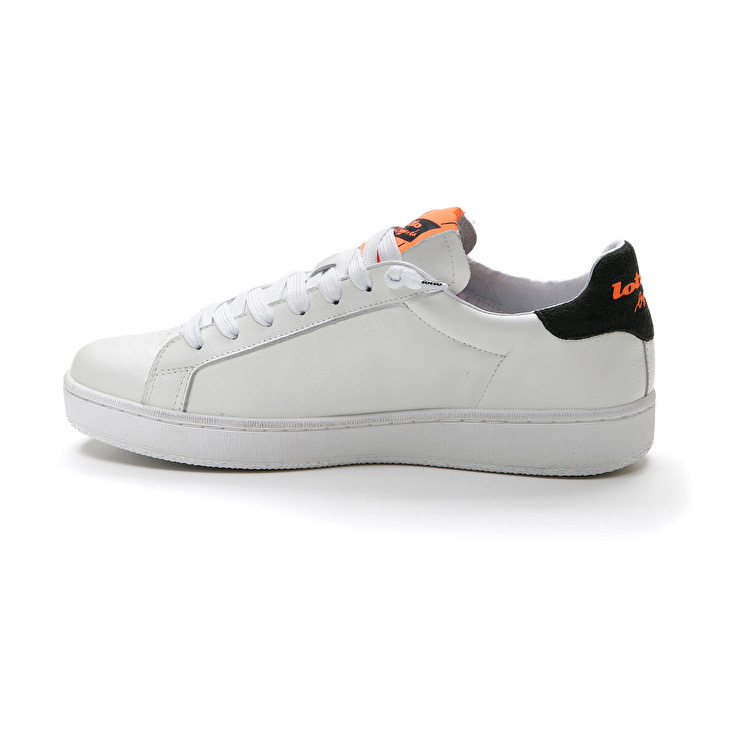 White / Orange / Green Lotto Autograph Block Men's Sneakers | Lotto-58414