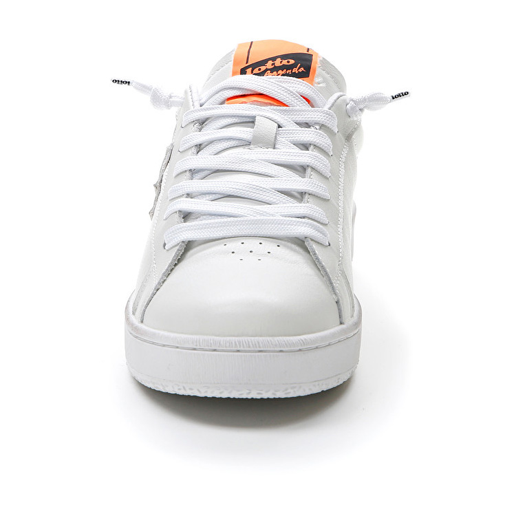 White / Orange / Green Lotto Autograph Block Men's Sneakers | Lotto-58414