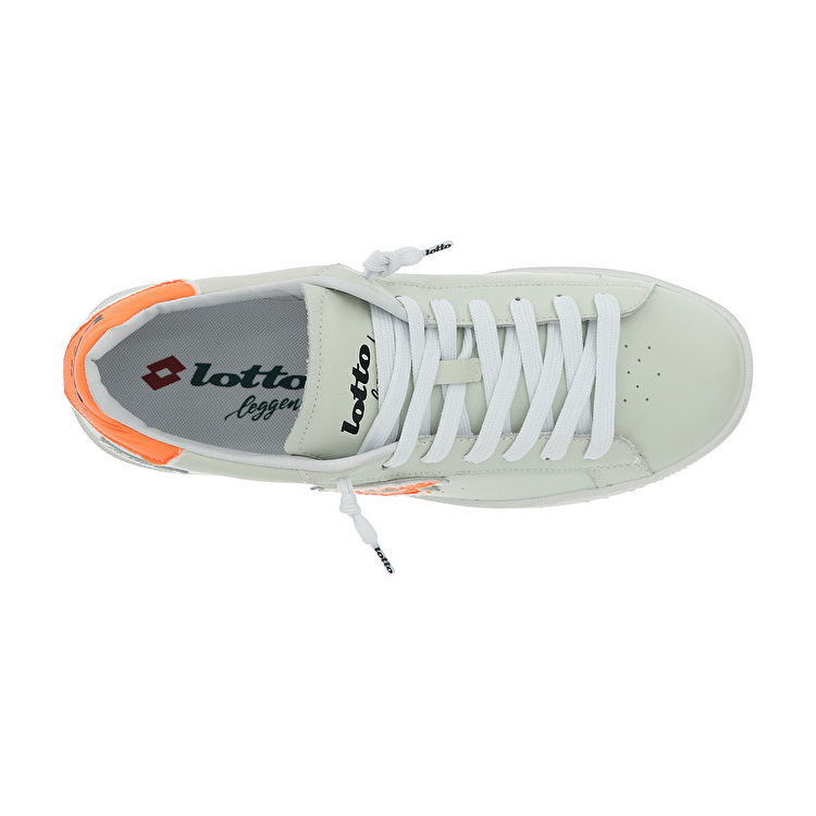 White / Orange Lotto Autograph Fluo Men's Sneakers | Lotto-24320