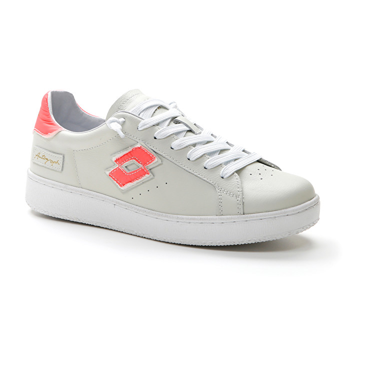 White / Orange Lotto Autograph Fluo W Women's Sneakers | Lotto-38012