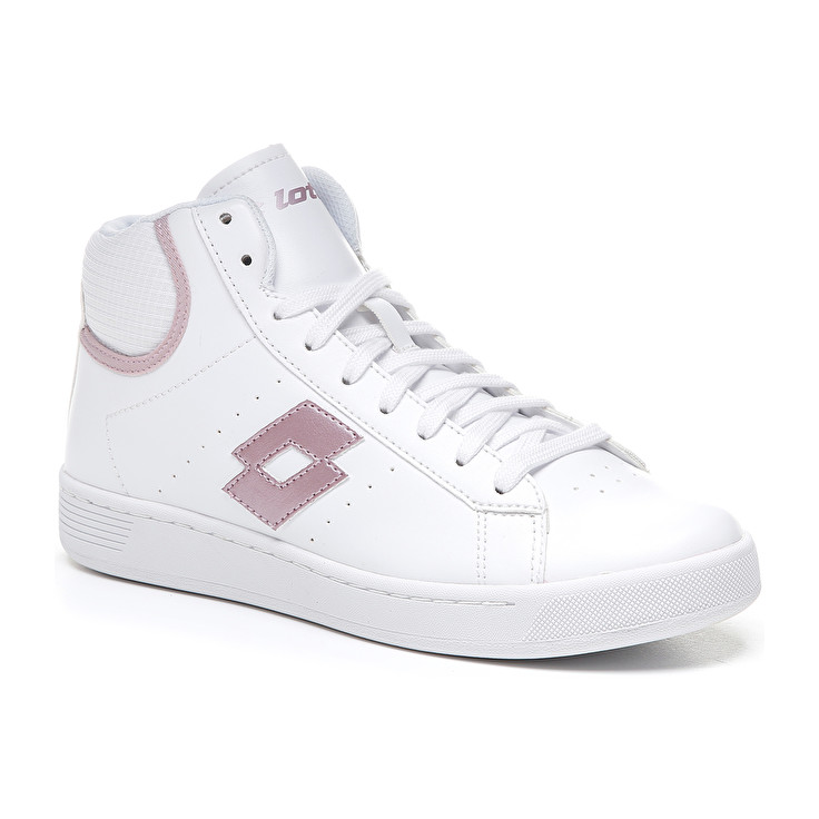 White / Pink Lotto 1973 Evo Mid Metal W Women's Lifestyle Shoes | Lotto-82539