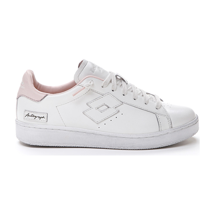 White / Pink Lotto Autograph W Women\'s Sneakers | Lotto-30352