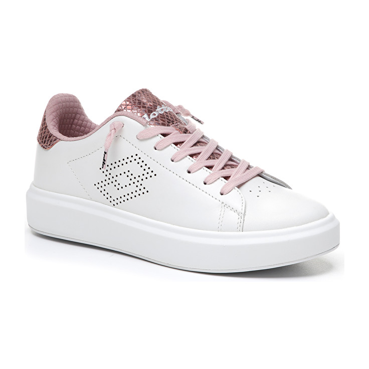 White / Pink Lotto Impressions Python W Women's Sneakers | Lotto-54673