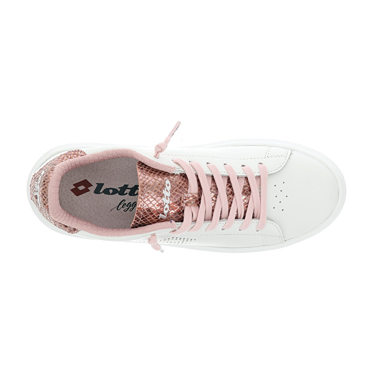 White / Pink Lotto Impressions Python W Women's Sneakers | Lotto-54673