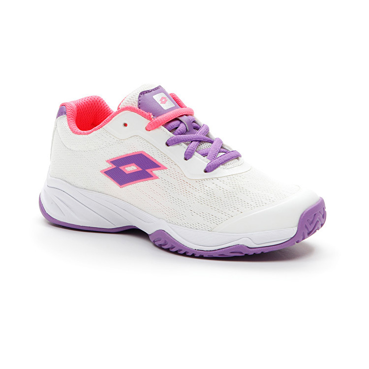 White / Purple Lotto Mirage 600 Alr Jr Kids' Tennis Shoes | Lotto-25666