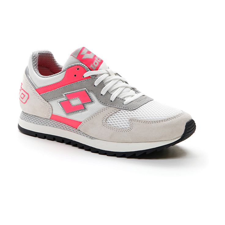 White / Red / Grey Lotto Runner Plus '95 Iii W Women's Lifestyle Shoes | Lotto-87618