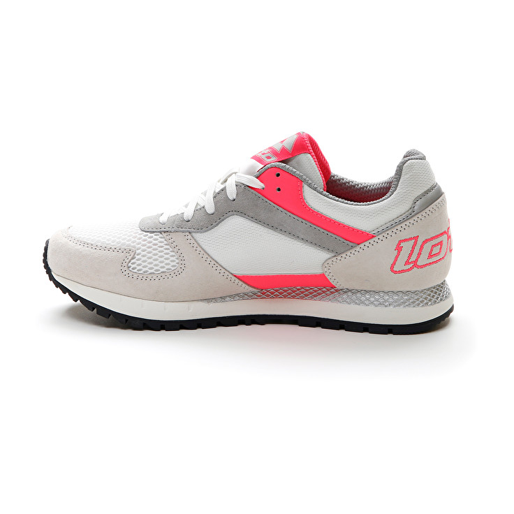 White / Red / Grey Lotto Runner Plus '95 Iii W Women's Lifestyle Shoes | Lotto-87618