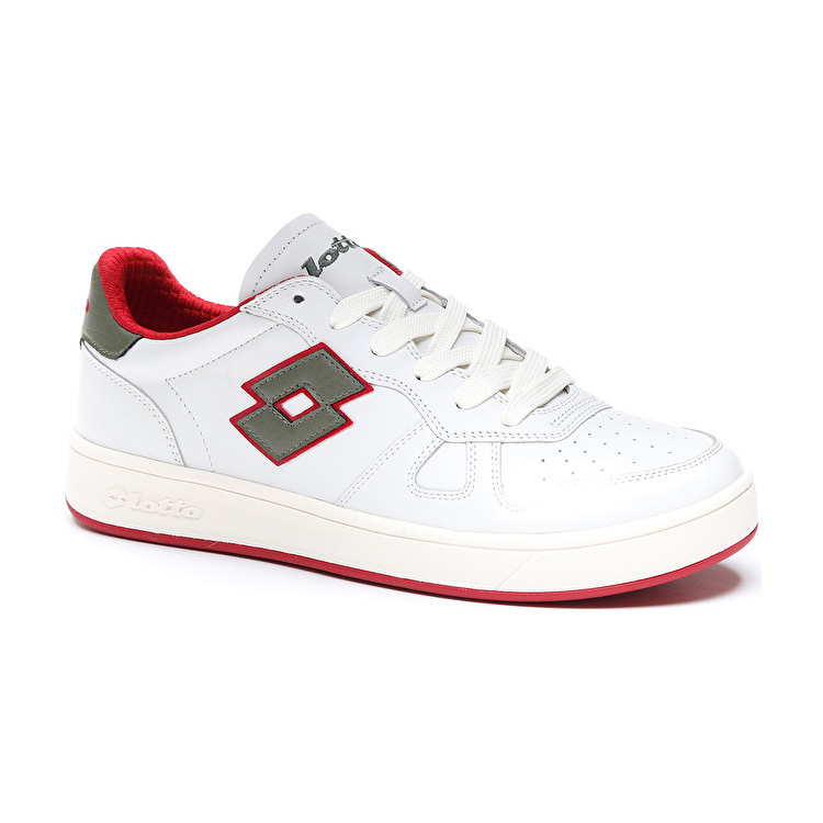 White / Red Lotto Signature Men's Sneakers | Lotto-62566