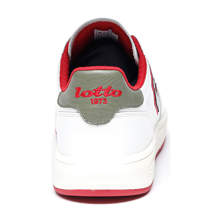 White / Red Lotto Signature Men's Sneakers | Lotto-62566