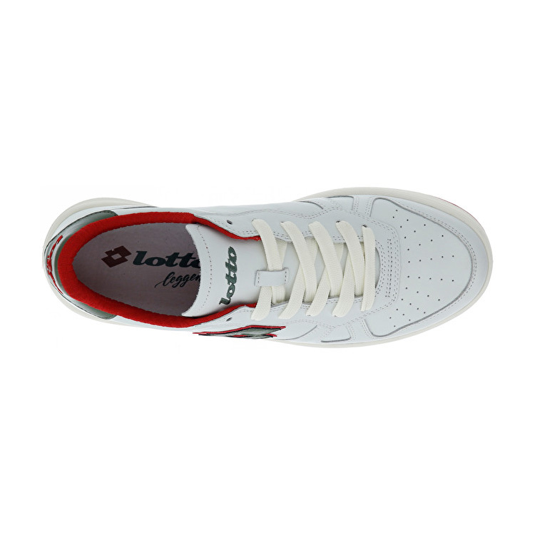 White / Red Lotto Signature Men's Sneakers | Lotto-62566