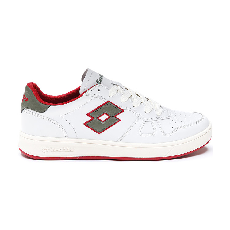 White / Red Lotto Signature Men\'s Sneakers | Lotto-62566