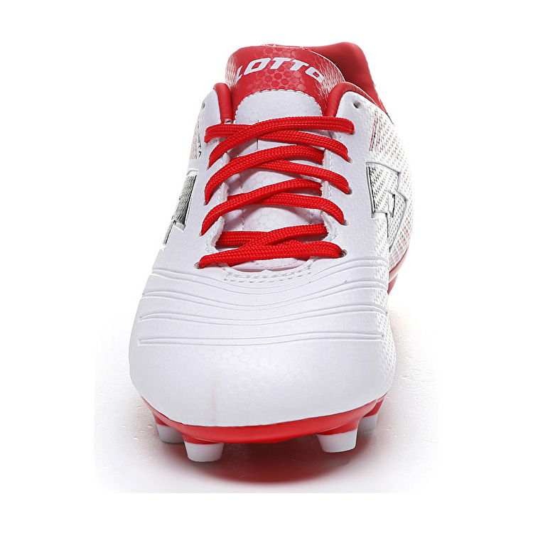 White / Red Lotto Solista 700 Ii Fg Jr Kids' Soccer Shoes | Lotto-62402