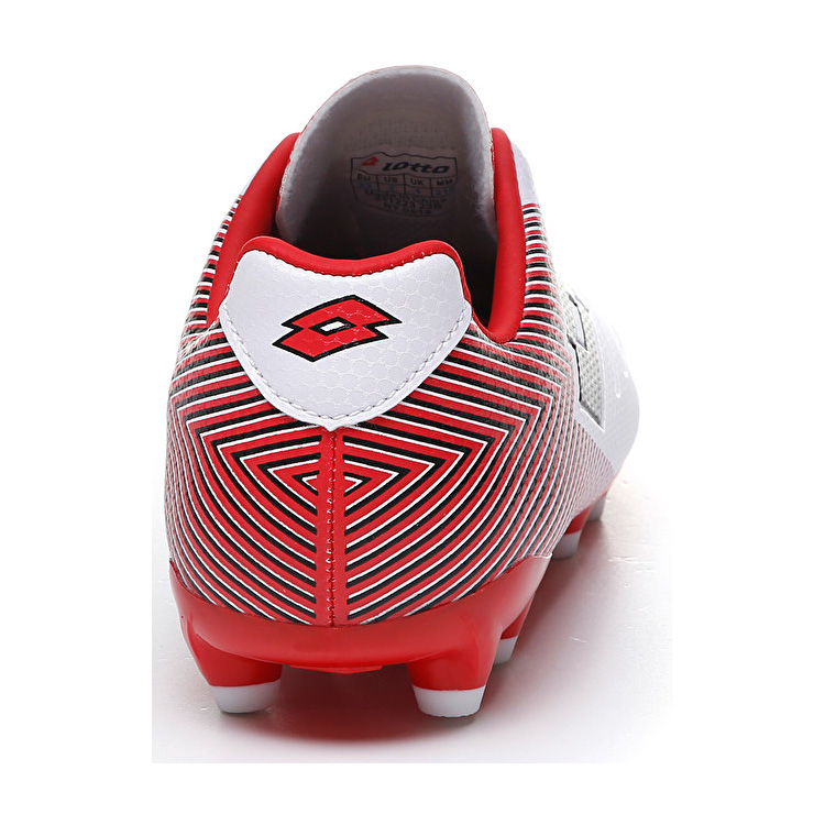 White / Red Lotto Solista 700 Ii Fg Jr Kids' Soccer Shoes | Lotto-62402