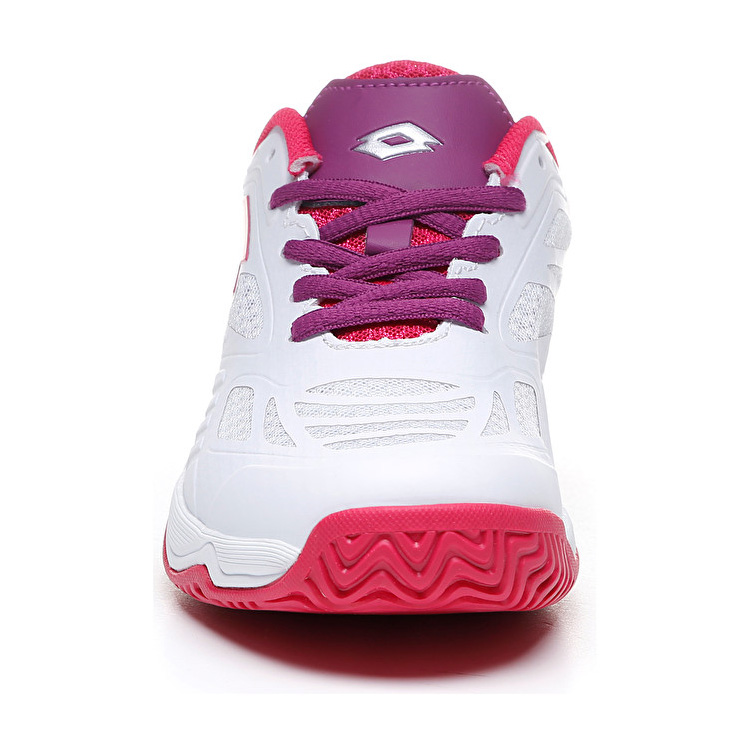 White / Red / Purple Lotto Superrapida 200 Jr L Kids' Padel Shoes | Lotto-12416