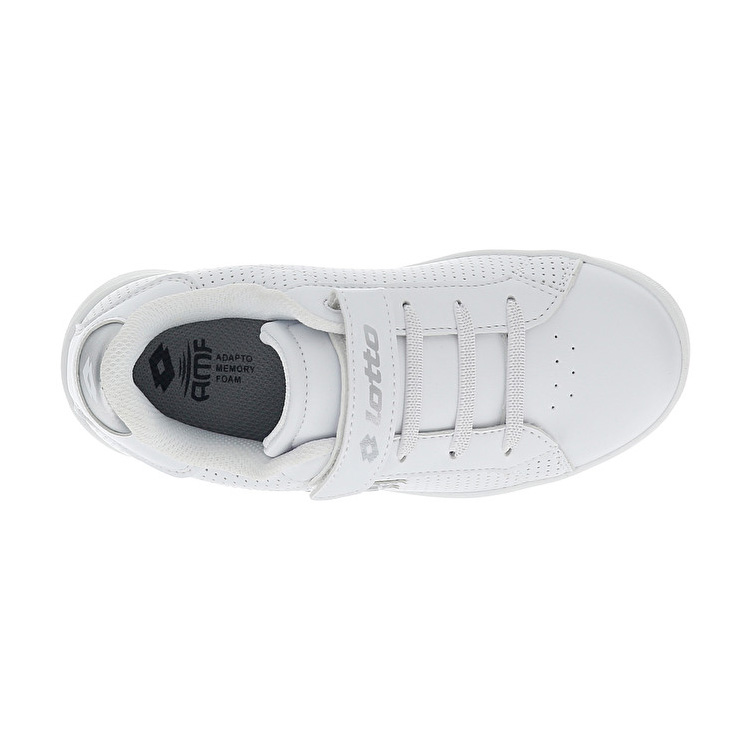 White / Silver Lotto 1973 Evo Amf Ii Micro Kids' Sneakers | Lotto-77598