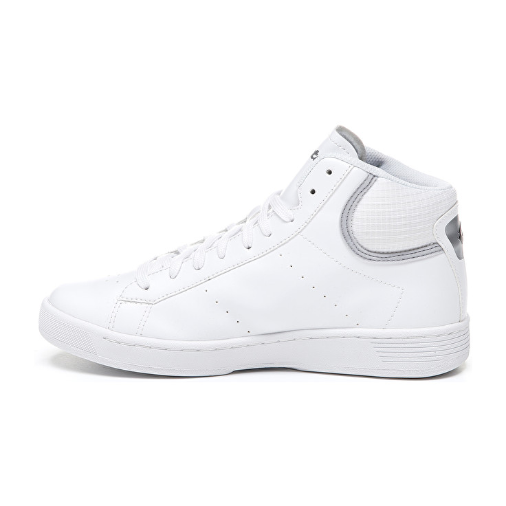 White / Silver Lotto 1973 Evo Mid Metal W Women's Lifestyle Shoes | Lotto-79428