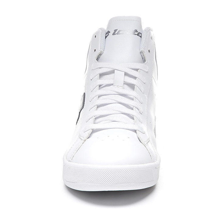 White / Silver Lotto 1973 Evo Mid Metal W Women's Lifestyle Shoes | Lotto-79428