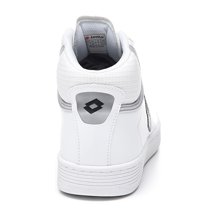 White / Silver Lotto 1973 Evo Mid Metal W Women's Lifestyle Shoes | Lotto-79428