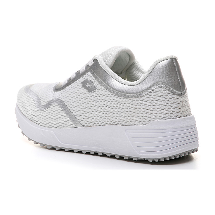 White / Silver Lotto Day Up Amf W Women's Lifestyle Shoes | Lotto-97846