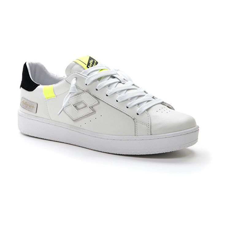 White / Yellow / Black Lotto Autograph Block Men's Sneakers | Lotto-46191