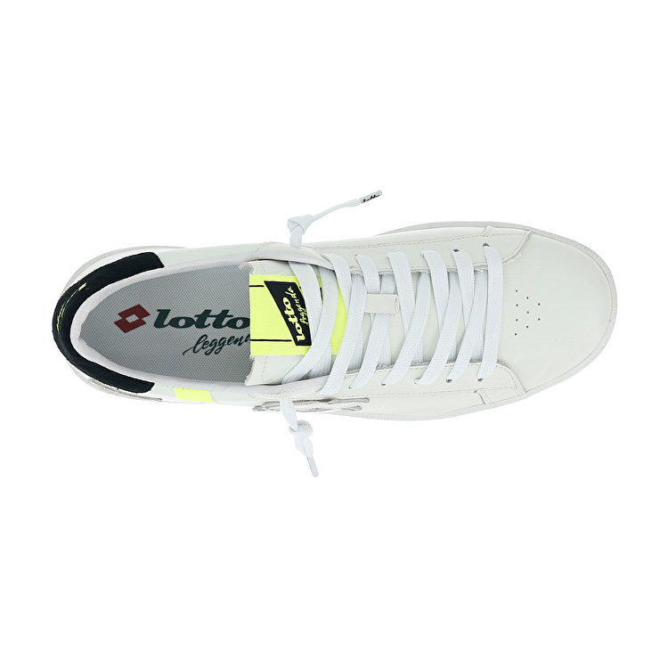 White / Yellow / Black Lotto Autograph Block Men's Sneakers | Lotto-46191