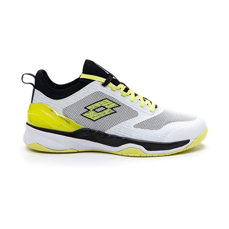 White / Yellow / Black Lotto Mirage 200 Spd Men\'s Tennis Shoes | Lotto-36474