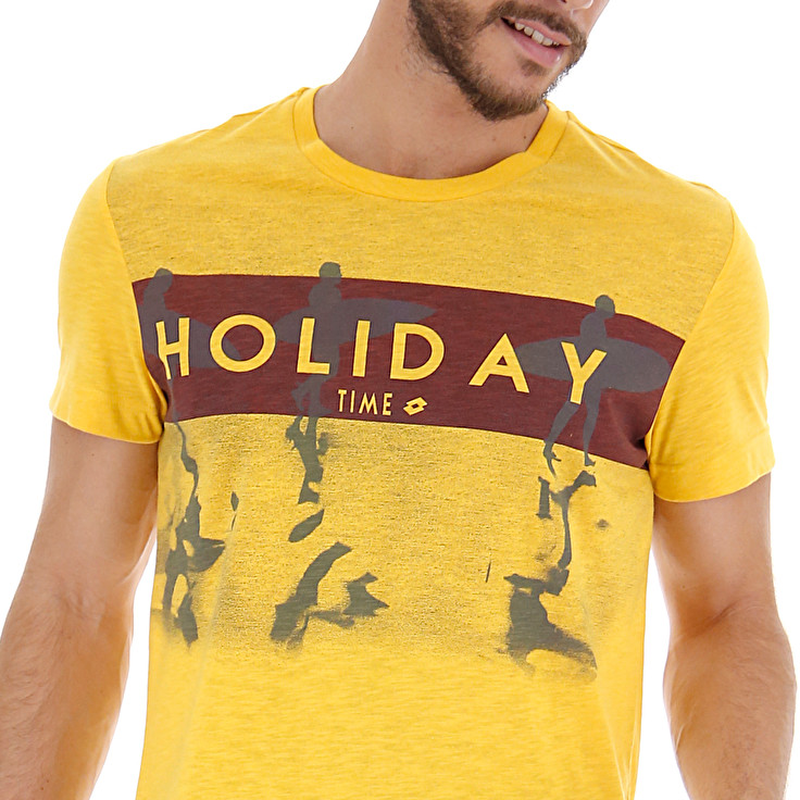 Yellow Lotto L73 V Beach Prt2 Pl Men's T Shirts | Lotto-24801