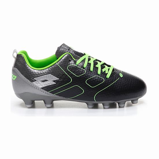 Black / Green Lotto Maestro 700 Fg Jr Kids' Soccer Shoes | Lotto-65799