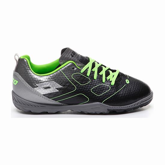 Black / Green / Silver Lotto Maestro 700 Tf Jr Kids' Soccer Shoes | Lotto-22356