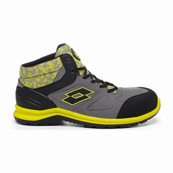 Black / Grey / Green Lotto Hit 200 Mid S3 Men's Safety Shoes | Lotto-40720