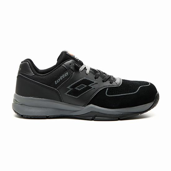 Black / Grey Lotto Street S1p Src Men's Safety Shoes | Lotto-25188