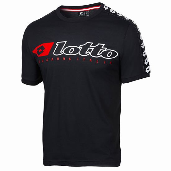 Black Lotto Athletica Due Js Men's T Shirts | Lotto-57543