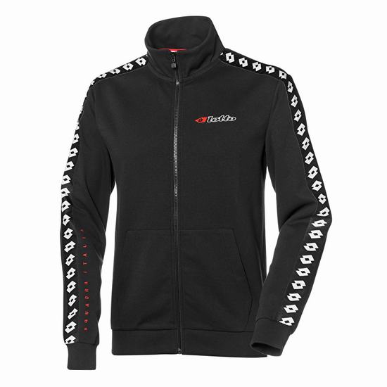 Black Lotto Athletica Due Sweat Fz Pl Men's Sweatshirt | Lotto-68411