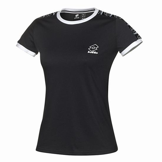 Black Lotto Athletica Ii W Women's T Shirts | Lotto-39160