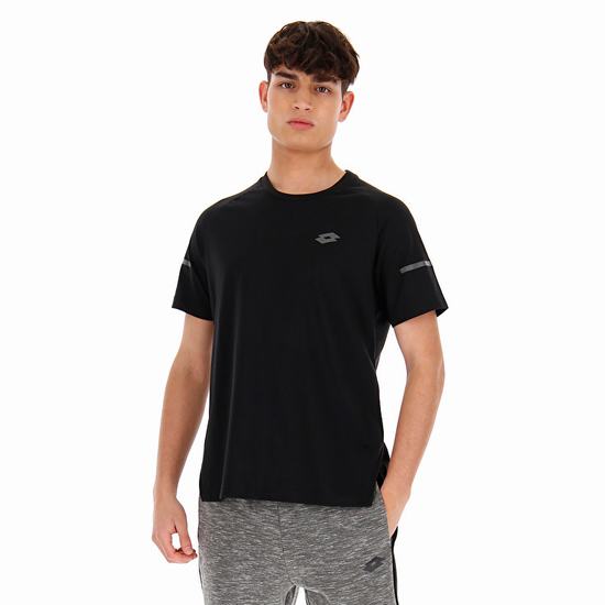 Black Lotto Dinamico Men's T Shirts | Lotto-55727