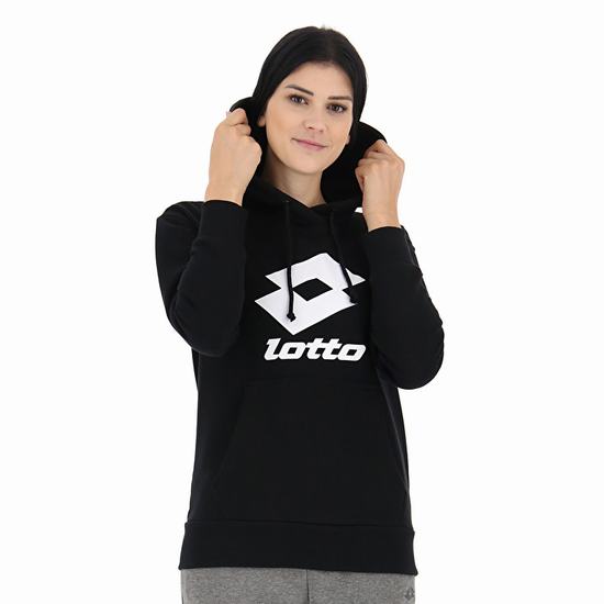 Black Lotto Smart W Ii Sweat Hd Ft Women's Tracksuits | Lotto-17728