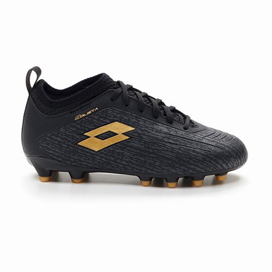 Black Lotto Solista 700 Iv Fg Jr Kids' Soccer Shoes | Lotto-75657