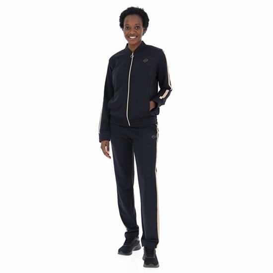 Black Lotto Suit Dori W V Pl Women's Tracksuits | Lotto-54708