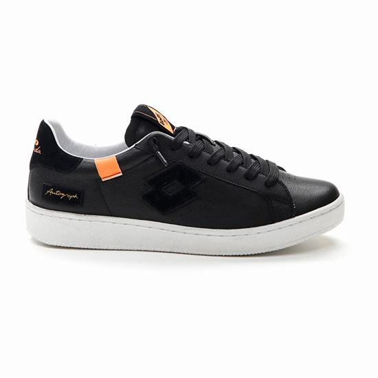 Black / Orange Lotto Autograph Block Men's Sneakers | Lotto-31909