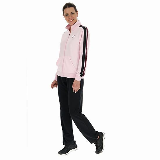 Black / Pink Lotto Suit Dori W Women's Sweatshirt | Lotto-60734