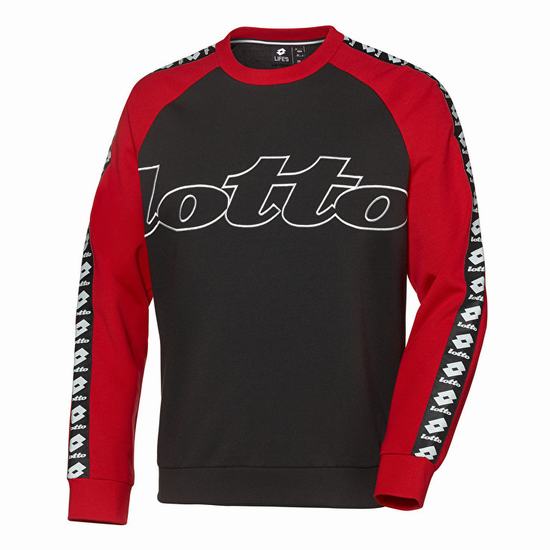 Black / Red Lotto Athletica Iii Sweat Men's Tracksuits | Lotto-34051