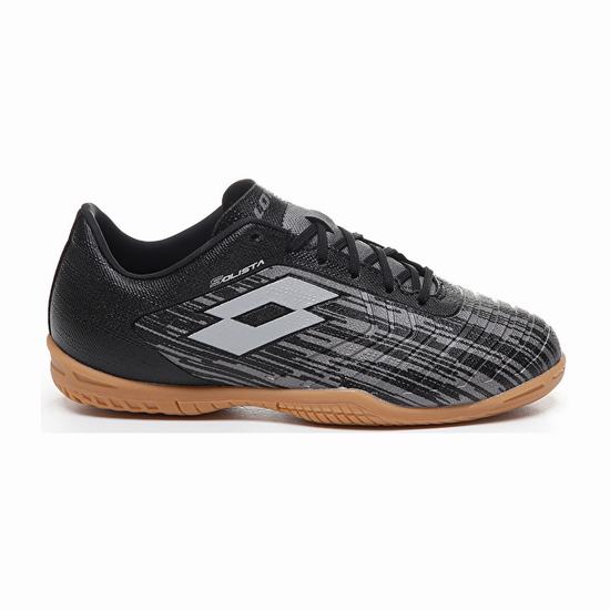 Black / Silver Lotto Solista 700 Iii Jr Kids' Soccer Shoes | Lotto-65557