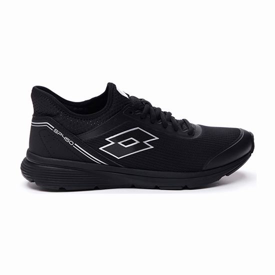 Black / Silver Lotto Speedride 450 Ii Men's Running Shoes | Lotto-19349