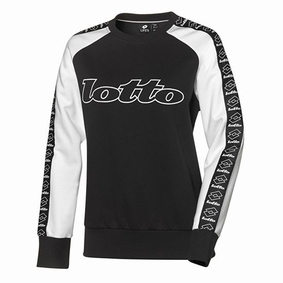 Black / White Lotto Athletica Ii Sweat W Women's Tracksuits | Lotto-42511