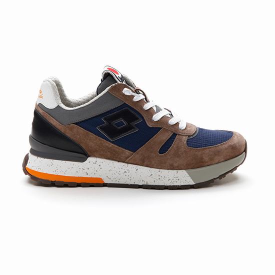 Blue / Black / Brown Lotto Tokyo Shibuya Men's Sneakers | Lotto-68460