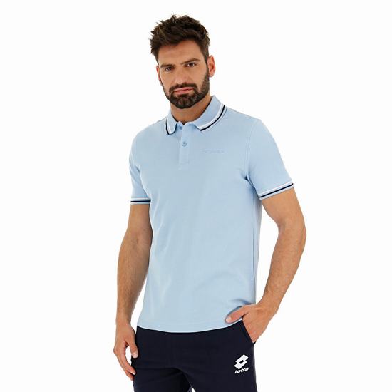 Blue Lotto Classica Men's Polo Shirts | Lotto-46982