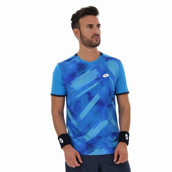 Blue Lotto Top Ten Iii Prt3 Pl Men's T Shirts | Lotto-73649